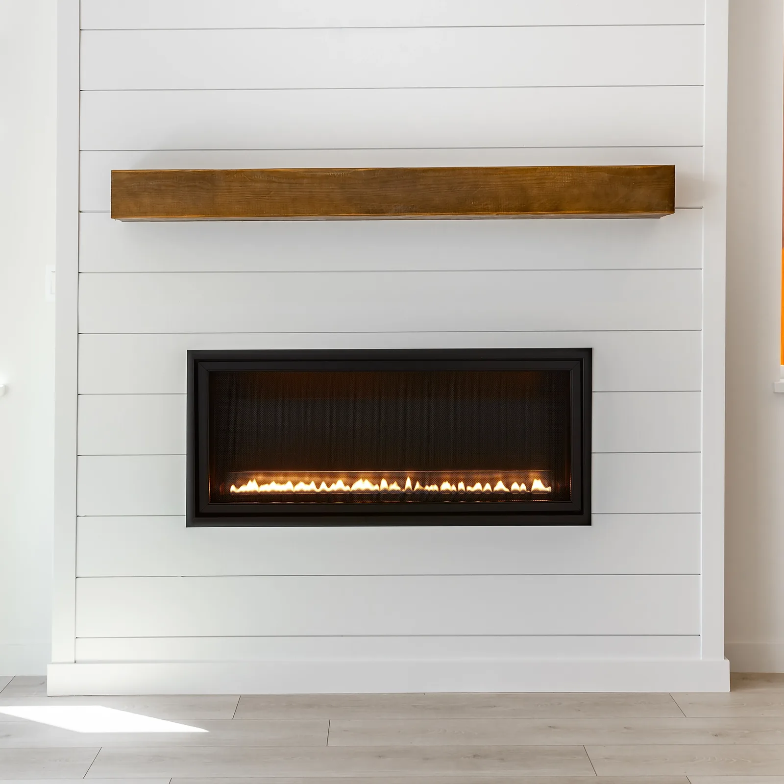 White Mountain Hearth (Empire) Boulevard Linear Slim Line — Boulevard Linear Slim Line installed fireplace