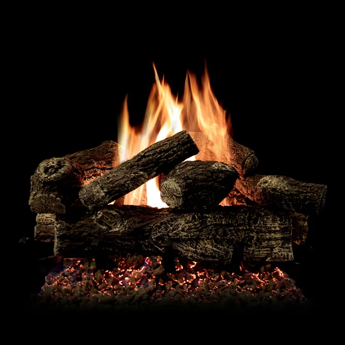 White Mountain Hearth (Empire) Sand Pan Single Burner — Sand Pan Single shown with compatible Treehouse log set