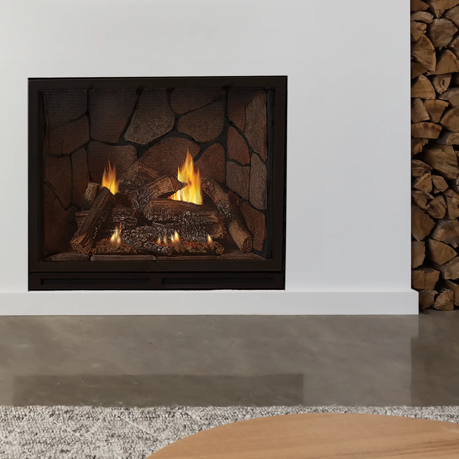White Mountain Hearth (Empire) Tahoe Clean-Face Luxury — Tahoe Clean-Face Luxury installed fireplace