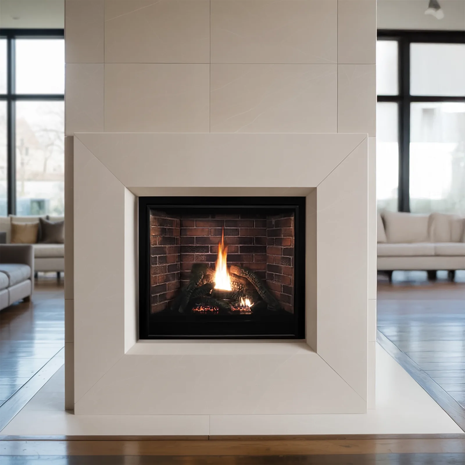 White Mountain Hearth (Empire) Tahoe Clean-Face Premium — Tahoe Clean-Face Premium installed fireplace