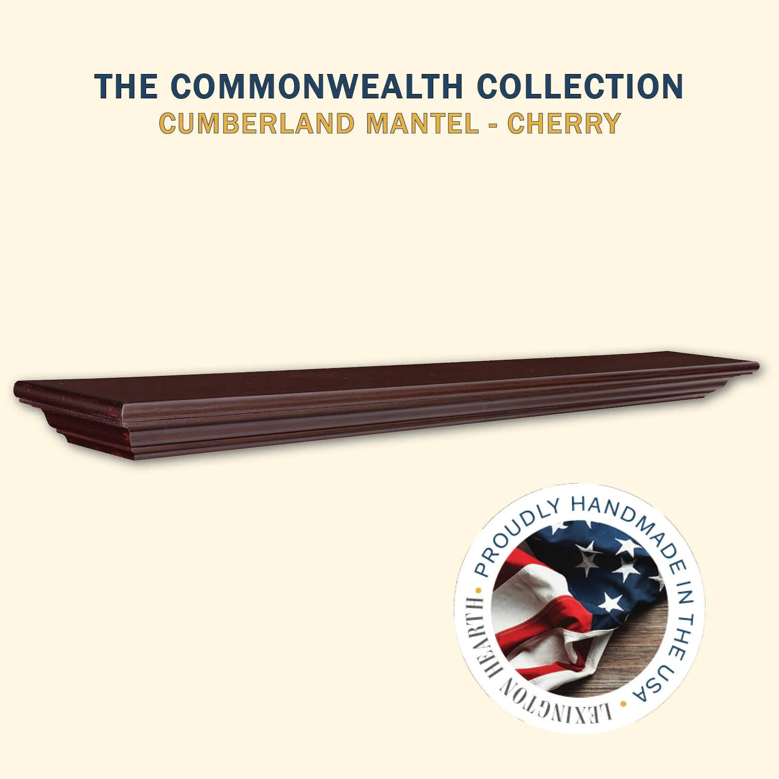 Lexington Hearth Cumberland Wood Mantel Shelf Kit — Cherry finish
