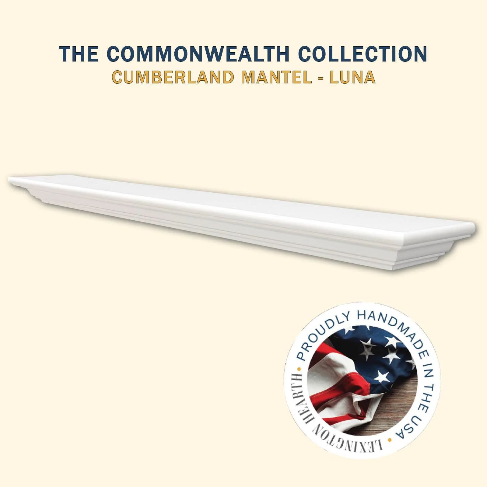 Lexington Hearth Cumberland Wood Mantel Shelf Kit — Luna finish
