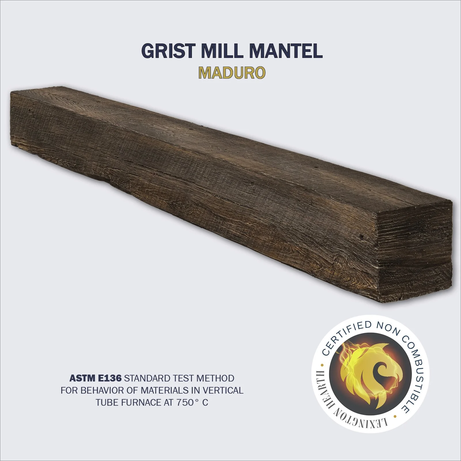 Lexington Hearth Grist Mill Non-Combustible Mantel — Maduro finish