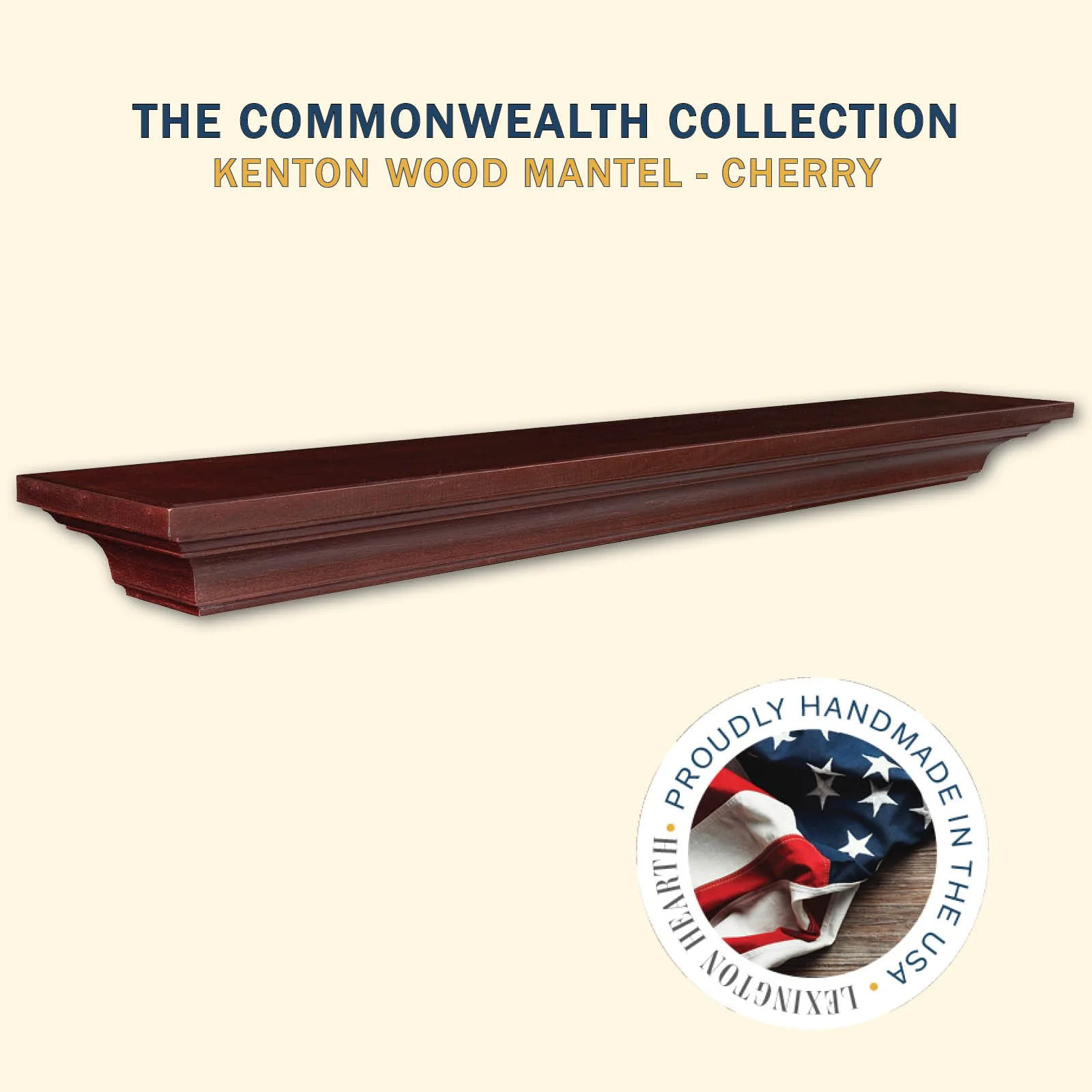 Lexington Hearth Kenton Wood Mantel Shelf Kit — Cherry finish