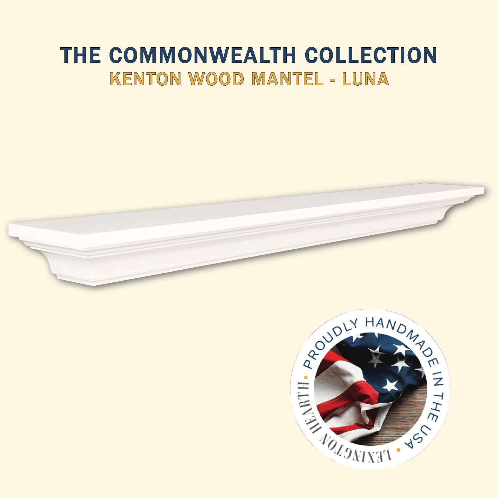 Lexington Hearth Kenton Wood Mantel Shelf Kit — Luna finish