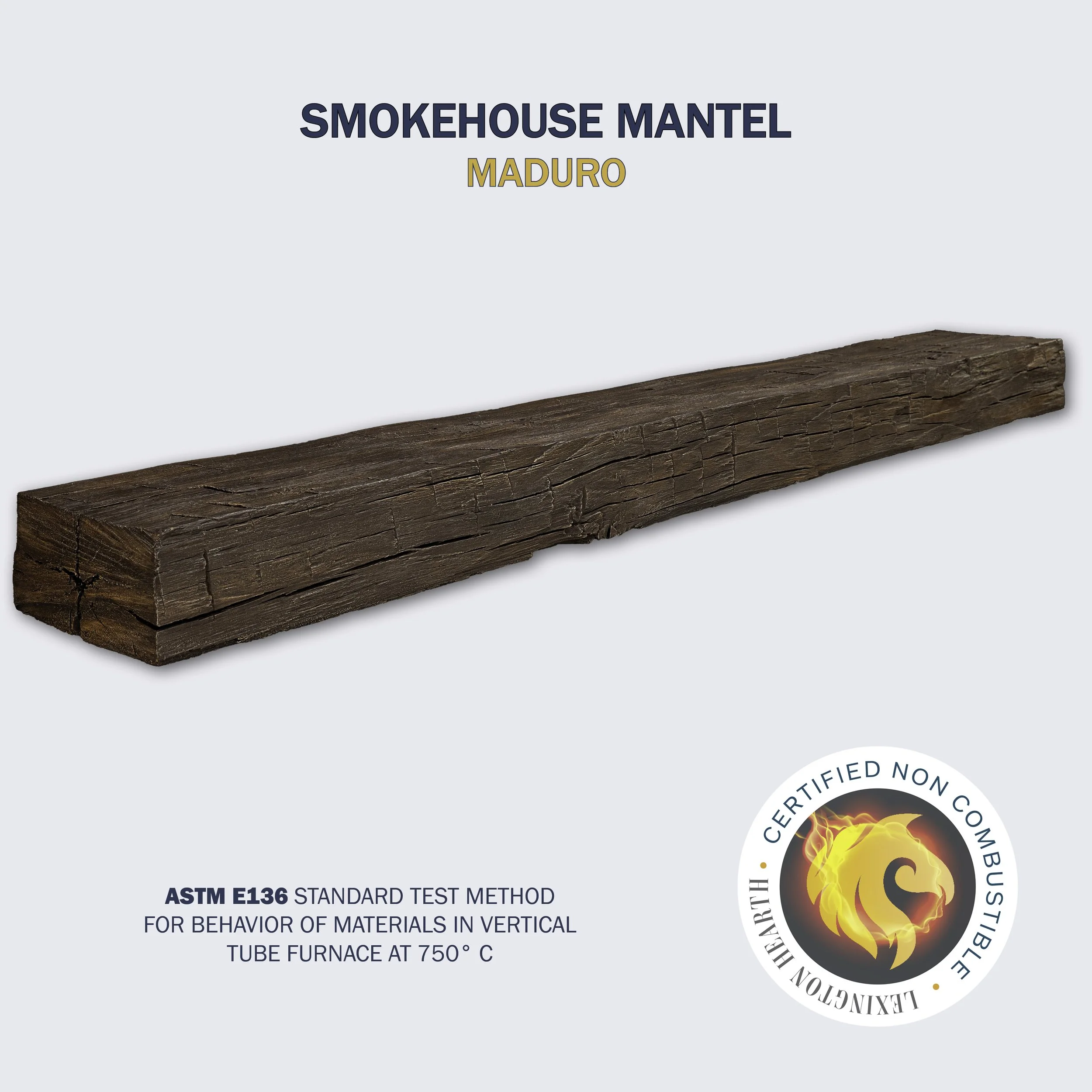 Lexington Hearth Smokehouse Non-Combustible Mantel — Maduro finish