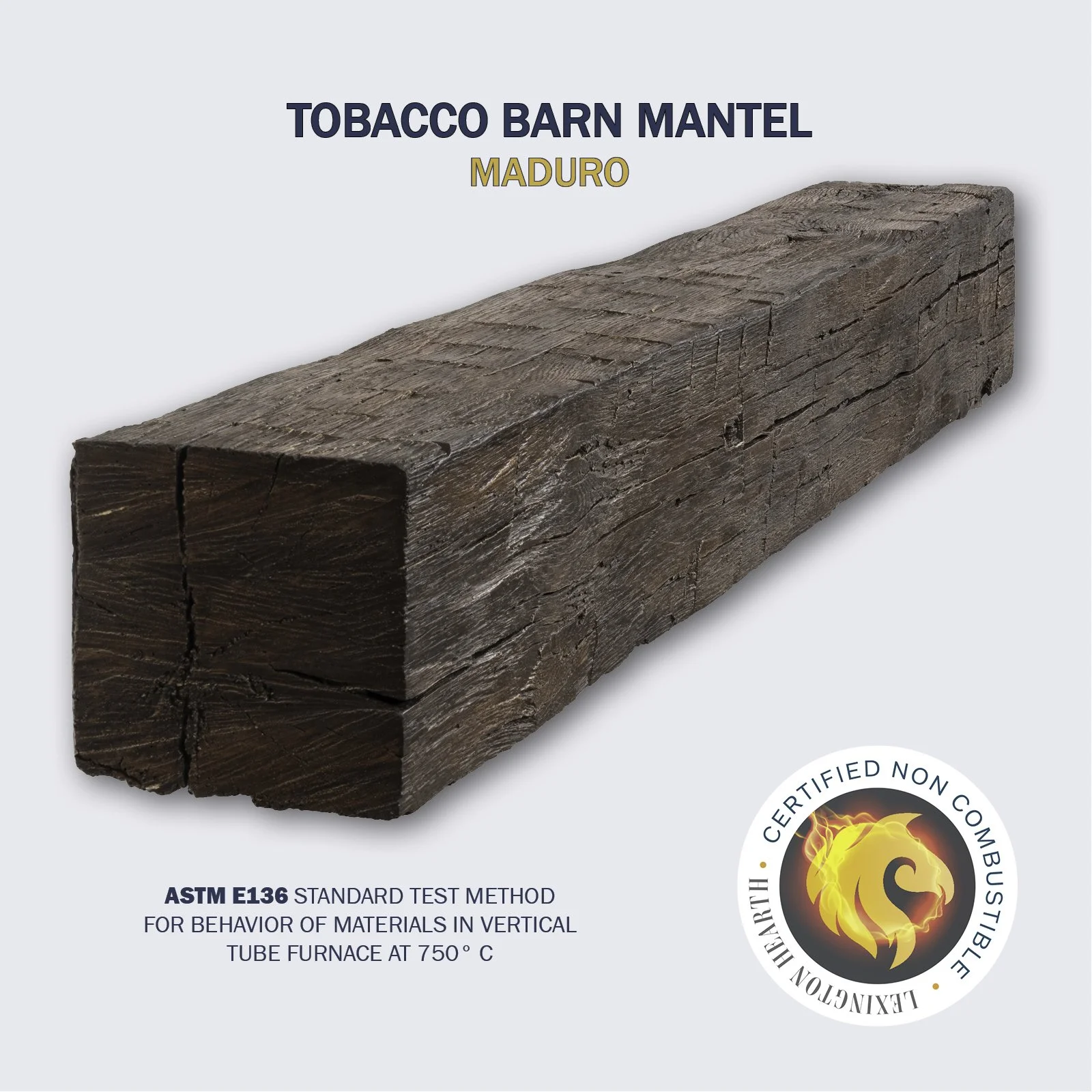 Lexington Hearth Tobacco Barn Non-Combustible Mantel — Maduro finish