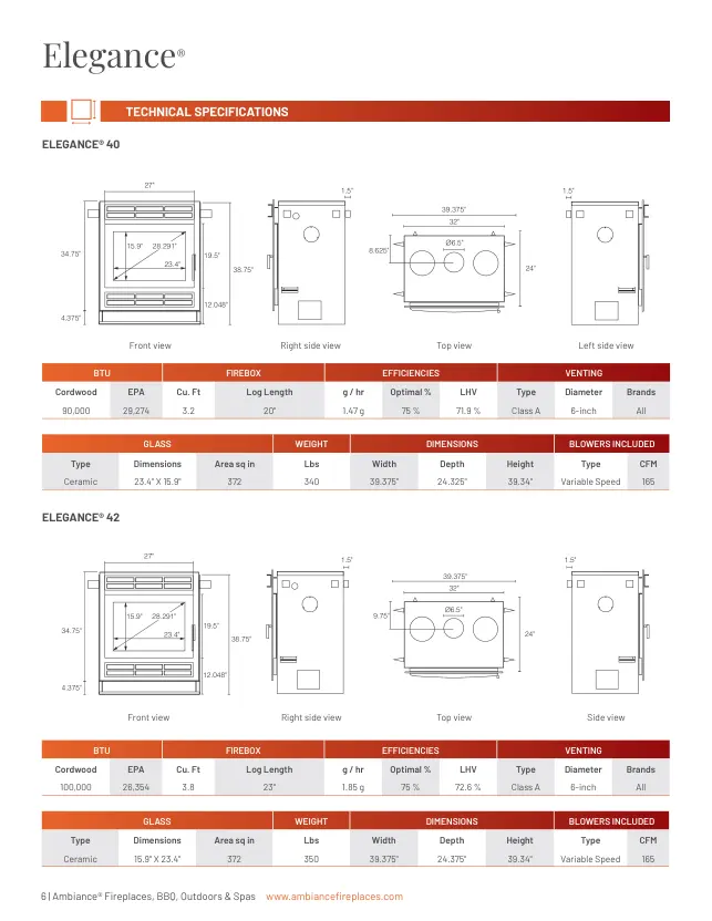 Ambiance® Ambiance® Linear 50 Electric Fireplace — official catalog page