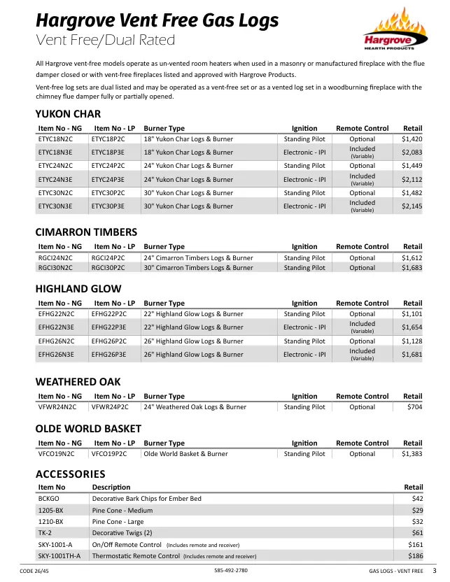 Hargrove Cimarron Timbers — official catalog page