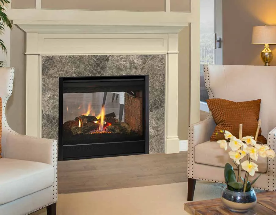 Heatilator Corner Two-Sided Fireplace — official manufacturer image