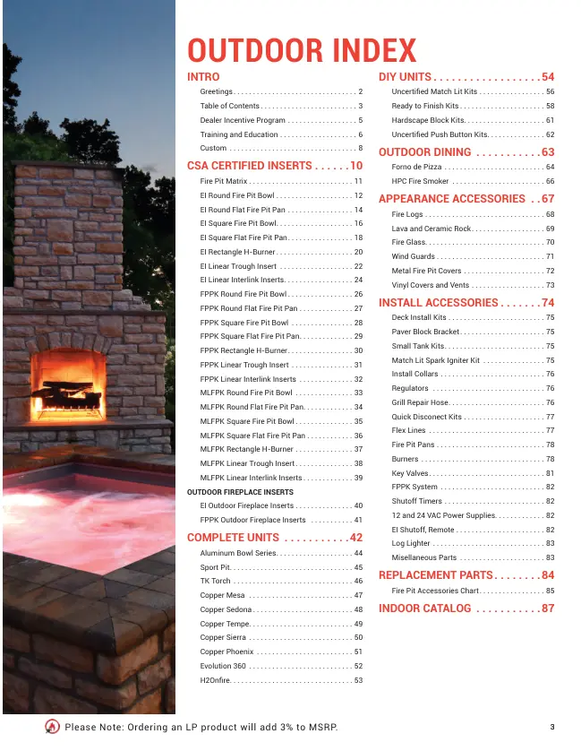 HPC – Hearth Products Controls CSA Round Flat Insert — official catalog page